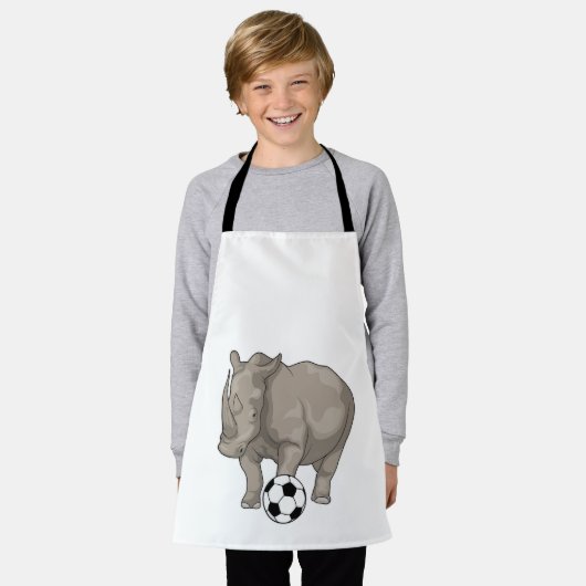 Rhino Soccer player Soccer Schürze (Getragen)