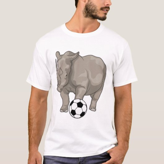 Rhino Soccer player Soccer T-Shirt (Vorderseite)