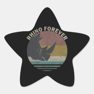 Rhino Spirit Animal Love Kostümgeschenk Stern-Aufkleber