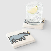 Rhino Steinuntersetzer (Seitenansicht)