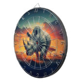 Rhino Sunset Safari Dartscheibe (Vorderseite rechts)