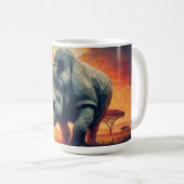 Rhino Sunset Safari Kaffeetasse (VorderseiteRechts)