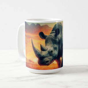 Rhino Sunset Safari Kaffeetasse
