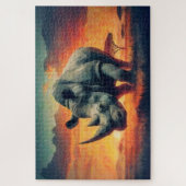 Rhino Sunset Safari Puzzle (Vertikal)