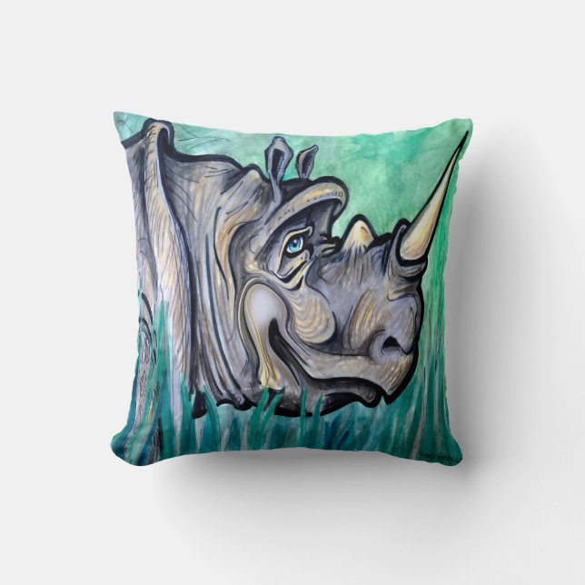 Rhino Throw Pillow Kissen (Vorderseite)