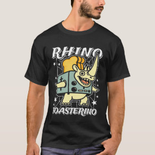 Rhino-Toasterino Lustiges Italienisches Gehirn Rot T-Shirt