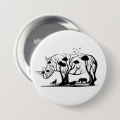 Rhino Tree Silhouette Button (Vorne & Hinten)