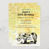 Rhino Tree Silhouette Einladung (Vorne/Hinten)