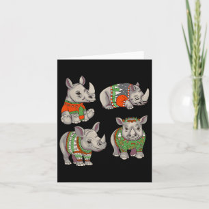 Rhino Ugly Christmas Sweater Contest Karte