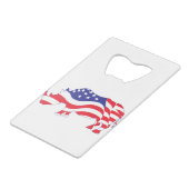 Rhino-USA-Flagge Geldbeutel Flaschenöffner (Vorderseite Schrägansicht)