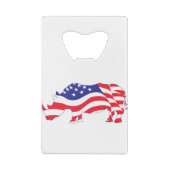 Rhino-USA-Flagge Geldbeutel Flaschenöffner (Rückseite)