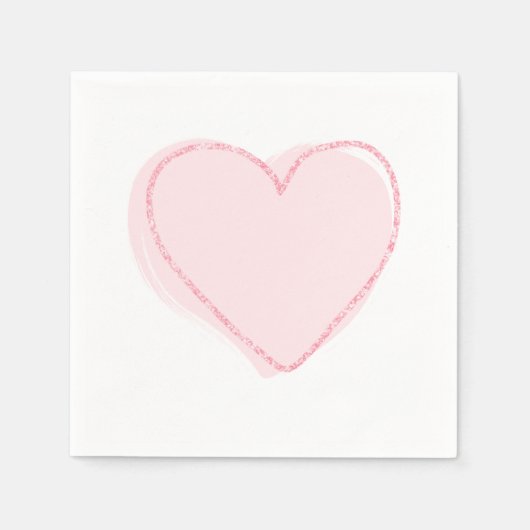 Rhino Valentine's Day Party Serviette (Vorderseite)