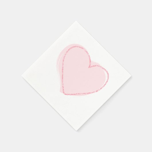 Rhino Valentine's Day Party Serviette (Ecke)