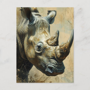 Rhino Vintage Postkarte