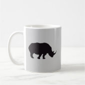 Rhino-Vintager hölzerner Stich Kaffeetasse (Links)