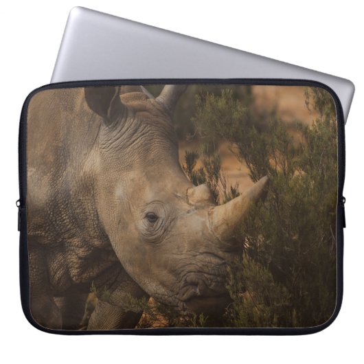 RHINO WILD TIERE LAPTOPSCHUTZHÜLLE (Vorderseite)