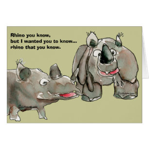 Rhino You know, but Rhinoceros Cartoon