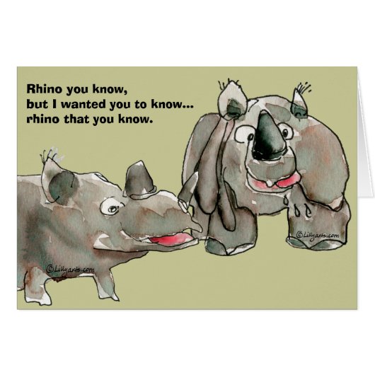 Rhino You know, but Rhinoceros Cartoon (Vorderseite (Horizontal))