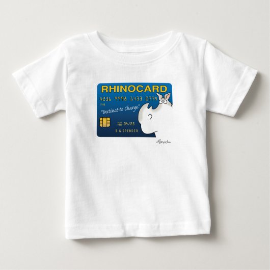 RHINOCARD: INSTINCT TO CHARTA von Sandra Boynton Baby T-shirt (Vorderseite)