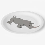 Rhinoceros Africa Animal Pappteller (Schrägansicht)