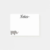 Rhinoceros Africa Animal Post-it Klebezettel (Vorderseite)
