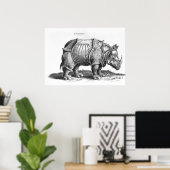 Rhinoceros, aus "Historia Animalium" Poster (Heimbüro)