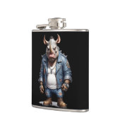 Rhinoceros Biker Rebel bei Lederjacket Cool Flachmann (Links)