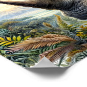 Rhinoceros Botanische Wasserfarben Poster (Ecke)