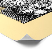 Rhinoceros by Albrecht Dürer 1515 Woodcut Poster (Ecke)