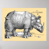 Rhinoceros by Albrecht Dürer 1515 Woodcut Poster (Vorne)