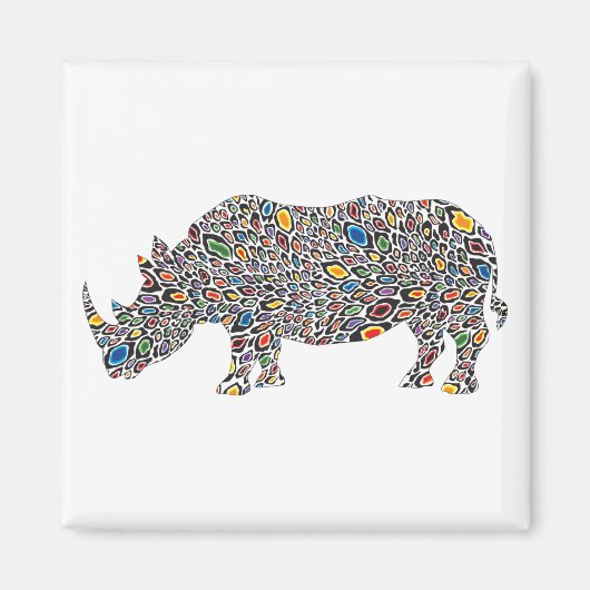 Rhinoceros-Cheetah Magnet (Vorne)