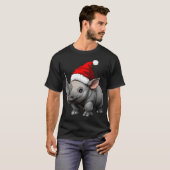 Rhinoceros Christmas / Santa Claus Rhino T-Shirt (Vorne ganz)