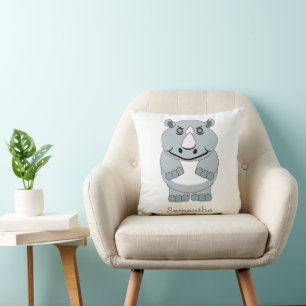 Rhinoceros-Design personalisiert Kissen