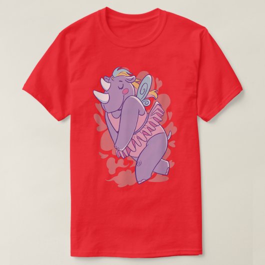 Rhinoceros Fairy Fantasy T-Shirt (Design vorne)