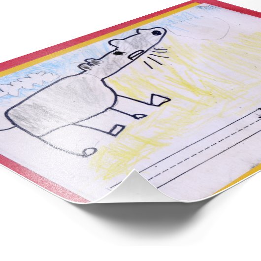 Rhinoceros Fotodruck (Ecke)