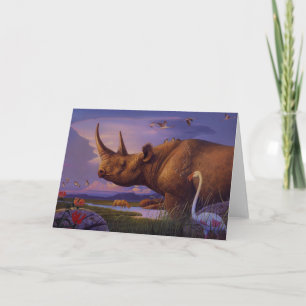 Rhinoceros Grußkarte Karte