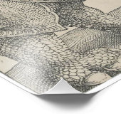 Rhinoceros, Holzschnitt von Albrecht Durer Fotodruck (Ecke)