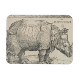 Rhinoceros, Holzschnitt von Albrecht Durer Magnet