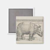 Rhinoceros, Holzschnitt von Albrecht Durer Magnet (Vorderseite/Rückseite)
