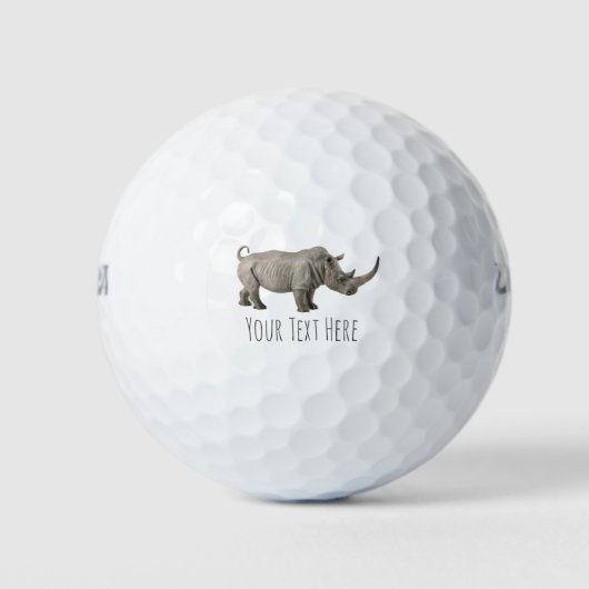 Rhinoceros Illustration Rhino Benutzerdefinierte M Golfball (Vorderseite)
