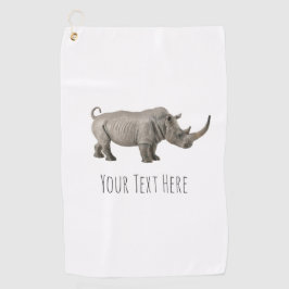 Rhinoceros Illustration Rhino Benutzerdefinierte M Golfhandtuch