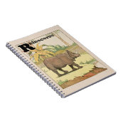 Rhinoceros Jungle Animals Notizblock (Rechte Seite)