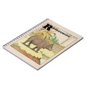 Rhinoceros Jungle Animals Notizblock (Linke Seite)