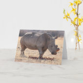 Rhinoceros Karte (Gelbe Blume)