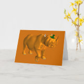 Rhinoceros Karte (Gelbe Blume)