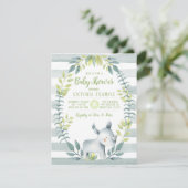 Rhinoceros Kinderdusche Einladungen (Stehend Vorderseite)