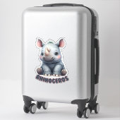 RHINOCEROS - KINDERZIMMER STICKER (Koffer)