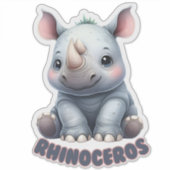 RHINOCEROS - KINDERZIMMER STICKER (Vorderseite)