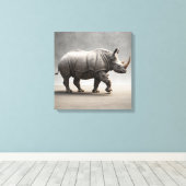 Rhinoceros Leinwanddruck (Insitu (Holzboden))