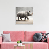 Rhinoceros Leinwanddruck (Insitu (Wohnzimmer))
